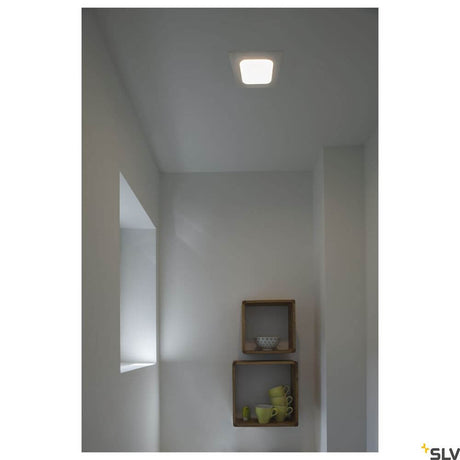 Senser 18 Einbau-Deckenlampe 3000K Eckig Weiß, quadratische LED-Deckeneinbauleuchte für warmweißes Licht