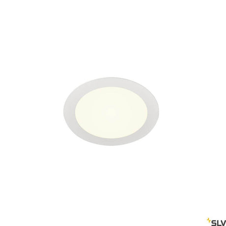 Senser LED Deckeneinbauleuchte 16,5cm Weiß, runde weiße Aluminium-Deckeneinbauleuchte mit kaltweißem Licht