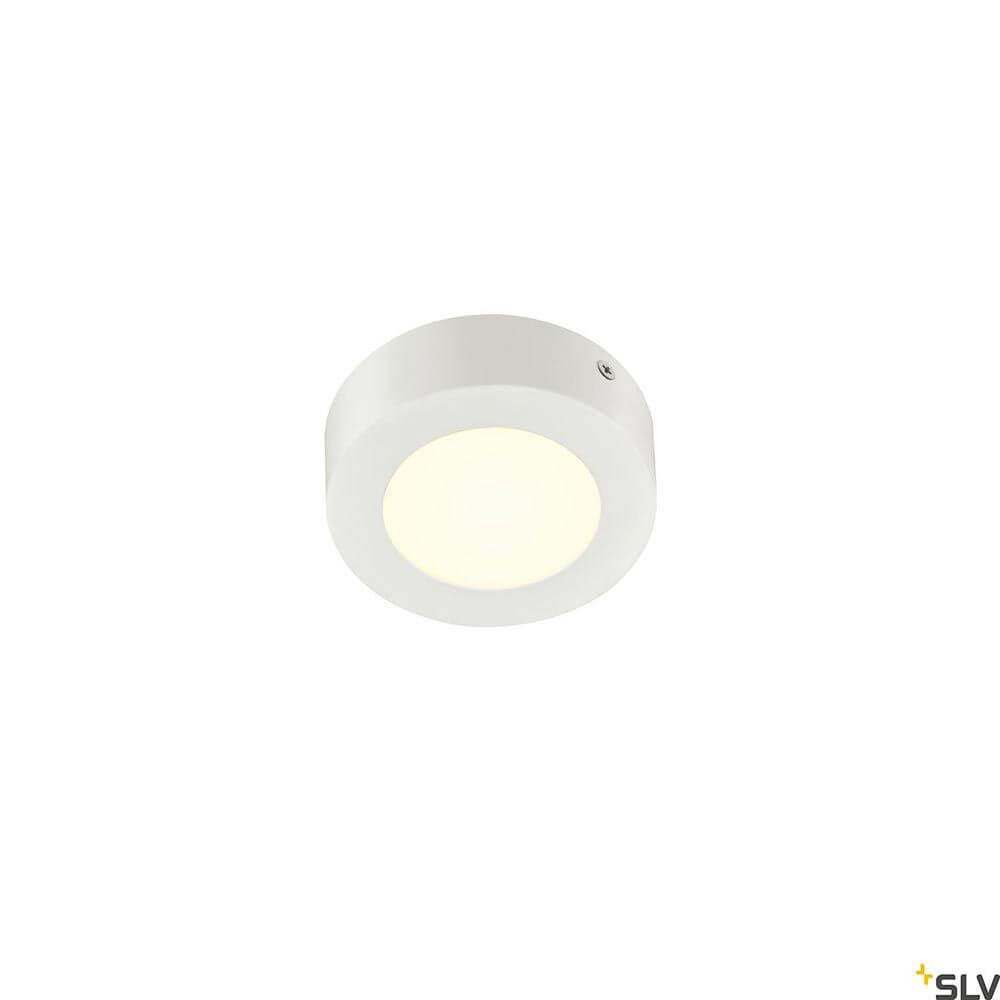 Senser LED Wand- & Deckenaufbauleuchte Weiß in Weiß mit dimmbarem Licht.