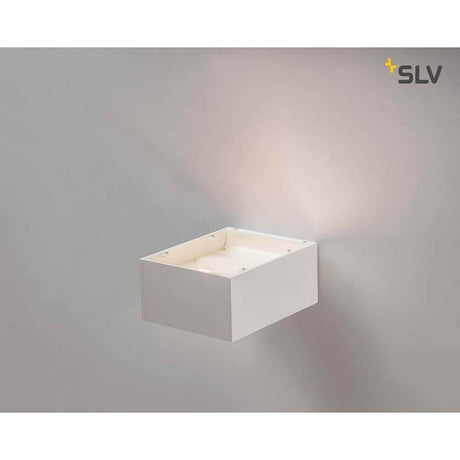 Skal 15 LED Overflademonteret væglampe hvid monteret på væggen, elegant og moderne design.