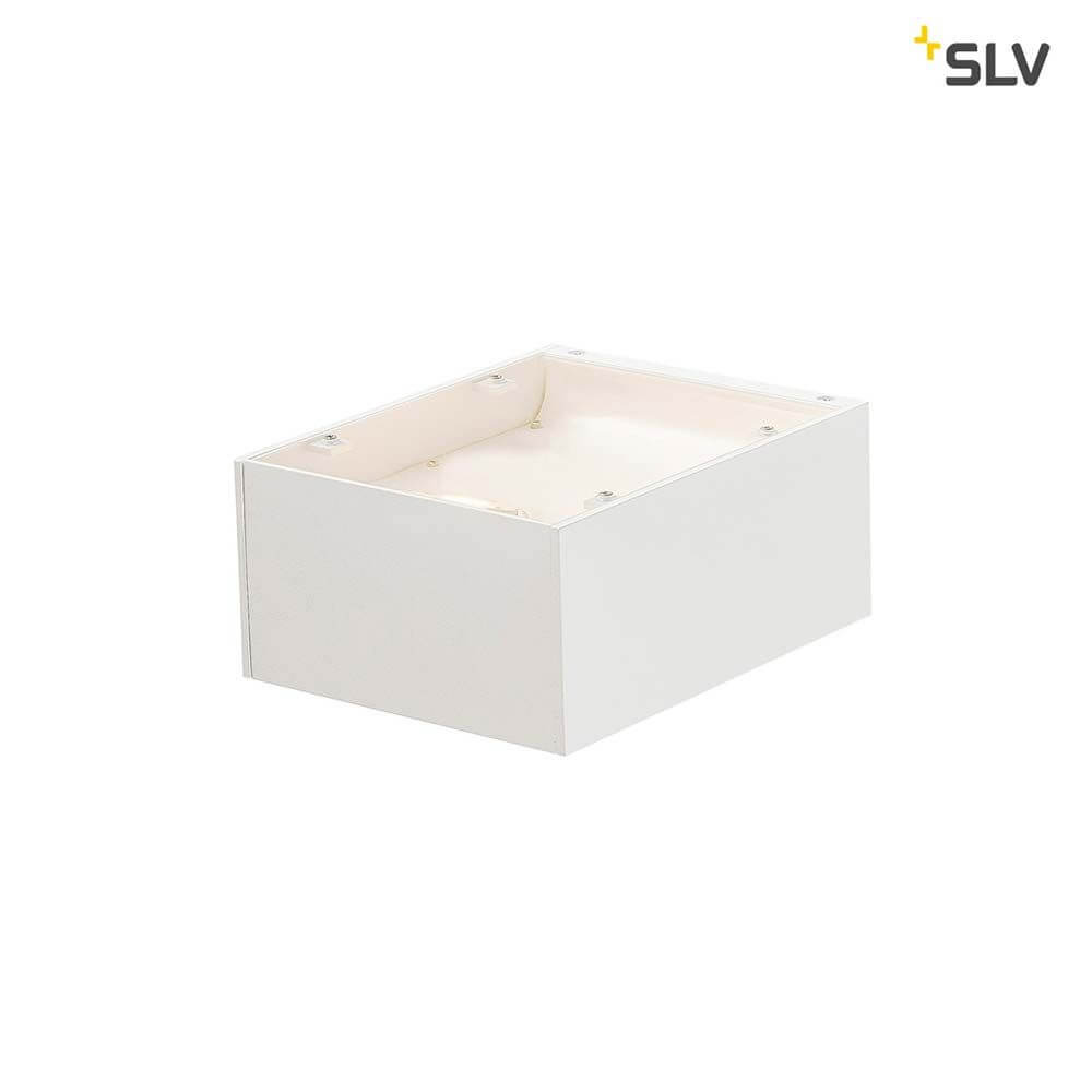 Shell 15 LED Wandaufbauleuchte Weiß, elegantes Design aus Aluminium und Acrylglas, dimmbar, 12W LED, für 230V.