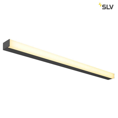 Sight LED wall and ceiling light black in a modern design with a clear LED light surface.