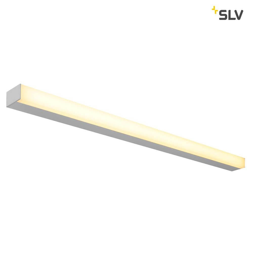 Sight LED Wand- & Deckenleuchte Silbergrau mit zwei LEDs und Kippschalter in modernem Design.