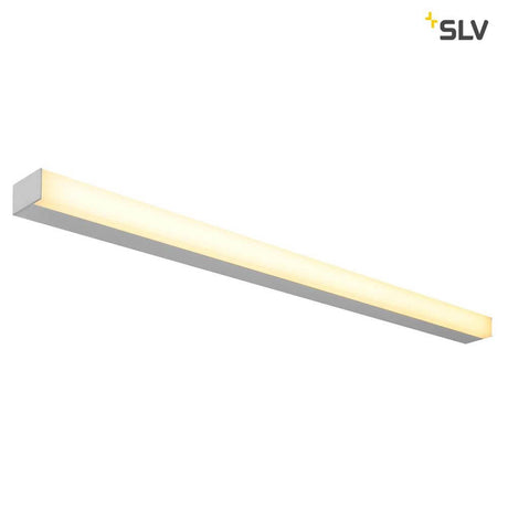 Syn LED Væg- og loftlampe sølvgrå med to LED'er og vippekontakt i moderne design.