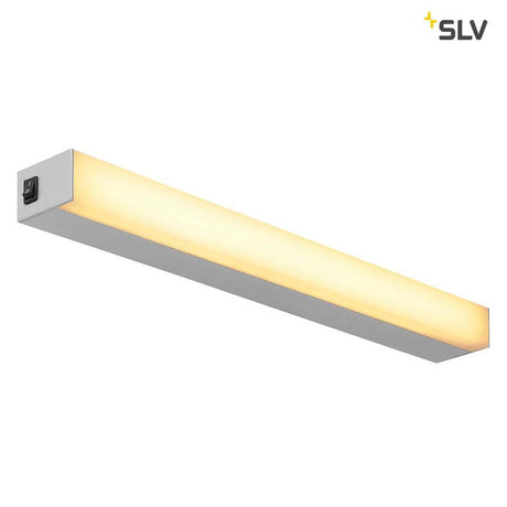 Syn LED Væg- og loftlampe med sølvkontakt i sølvgrå design og integreret LED.