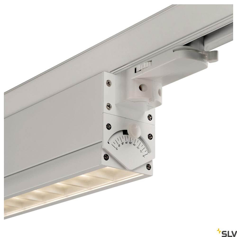 Detailaufnahme der Sight Move 3-Phasen LED Systemleuchte Dali mit Dimmer und Montageanpassungen.