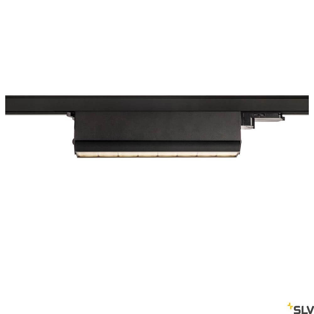 Sight Move LED Systemleuchte 3-Phasen in Schwarz, moderne Wand- und Deckenleuchte für Stromschienen.