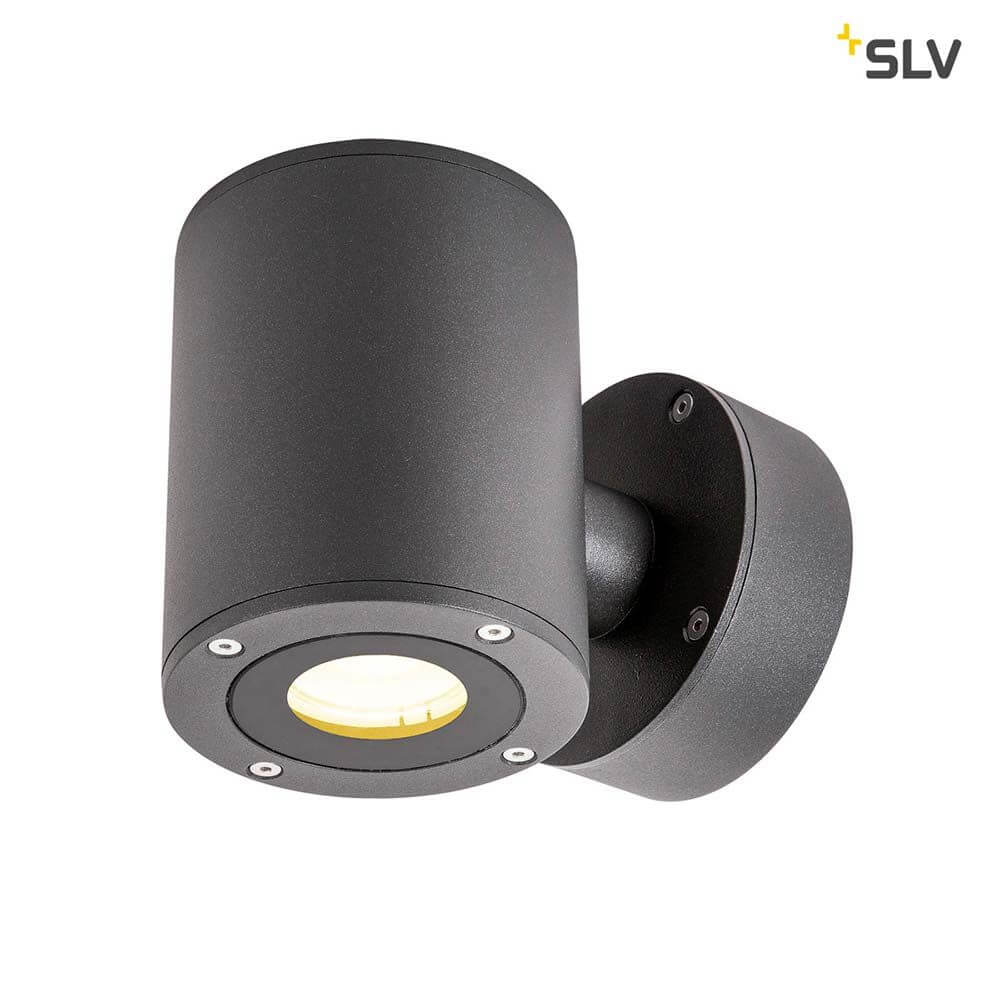 Sitra Up&Down LED Außen-Wandaufbauleuchte Anthrazit IP44 modernes Design mit zwei Lichtkegeln für den Außenbereich.