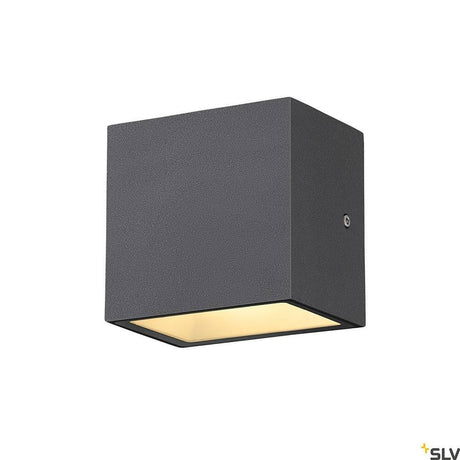 Sitra Up&Down LED Outdoor Wandaufbauleuchte CCT, quadratische Außenwandleuchte aus Aluminium mit indirektem Licht