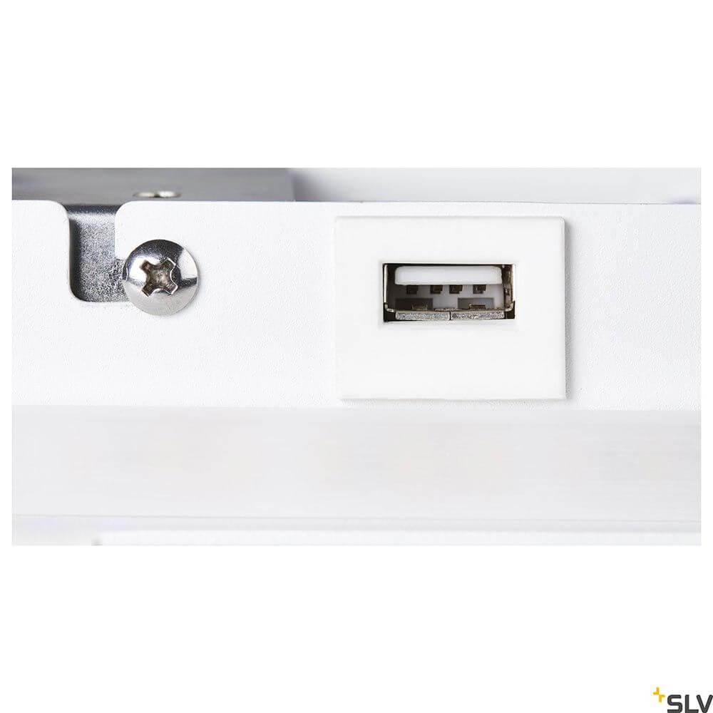 USB-Anschluss der Somnila Spot LED Wandaufbauleuchte inkl. USB in elegantem Design.
