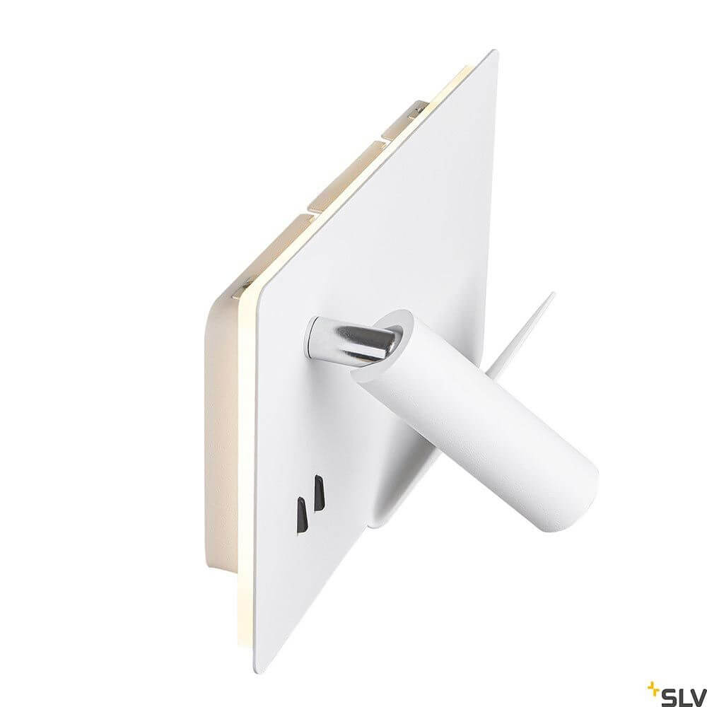Somnila Spot LED Wandaufbauleuchte inkl. USB in eleganter weißer Ausführung.