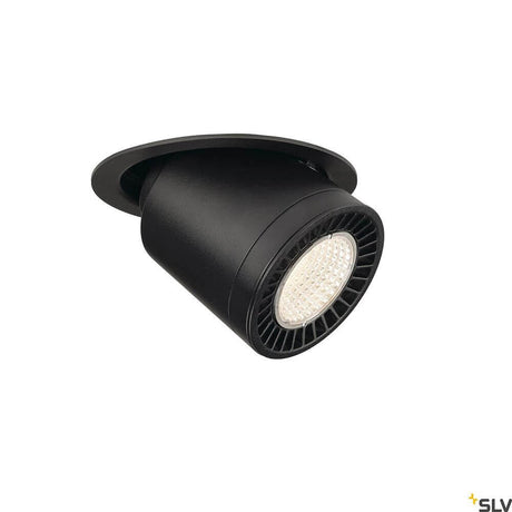 Supros Move LED Decken Einbauleuchte Ø 19,5cm in Schwarz, moderne LED Einbauleuchte mit richtbarem Spot