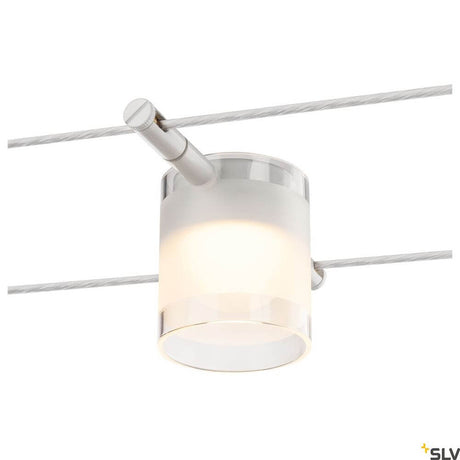 Tenseo Comet 2700K White modern ceiling light with clear design and soft lighting.