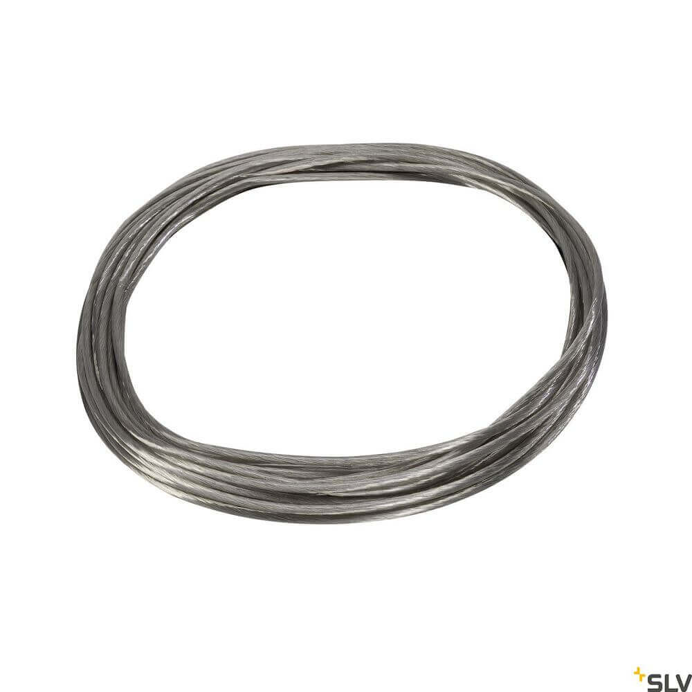 Tenseo Seil 4mm² 10m Chrom auf Rollen, langlebiges und flexibles Seil in Chromfarbe.