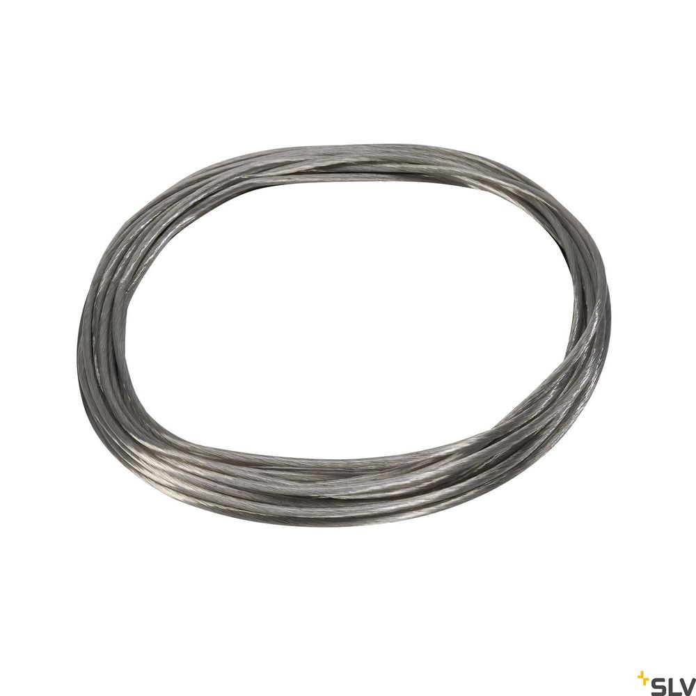 Tenseo Seil 4mm² 10m Chrom auf Rollen, langlebiges und flexibles Seil in Chromfarbe.
