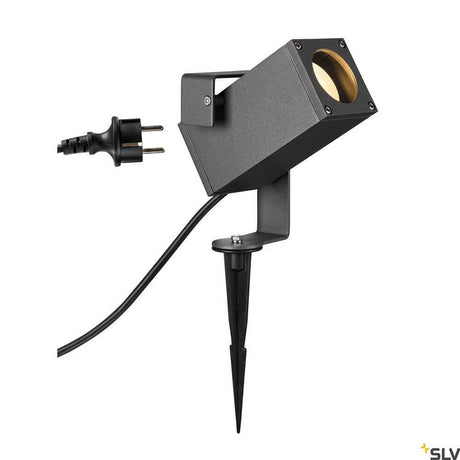 Theo Bracket Outdoor Erdspießleuchte IP65 avec spot flexible et piquet de terre pour l’extérieur.