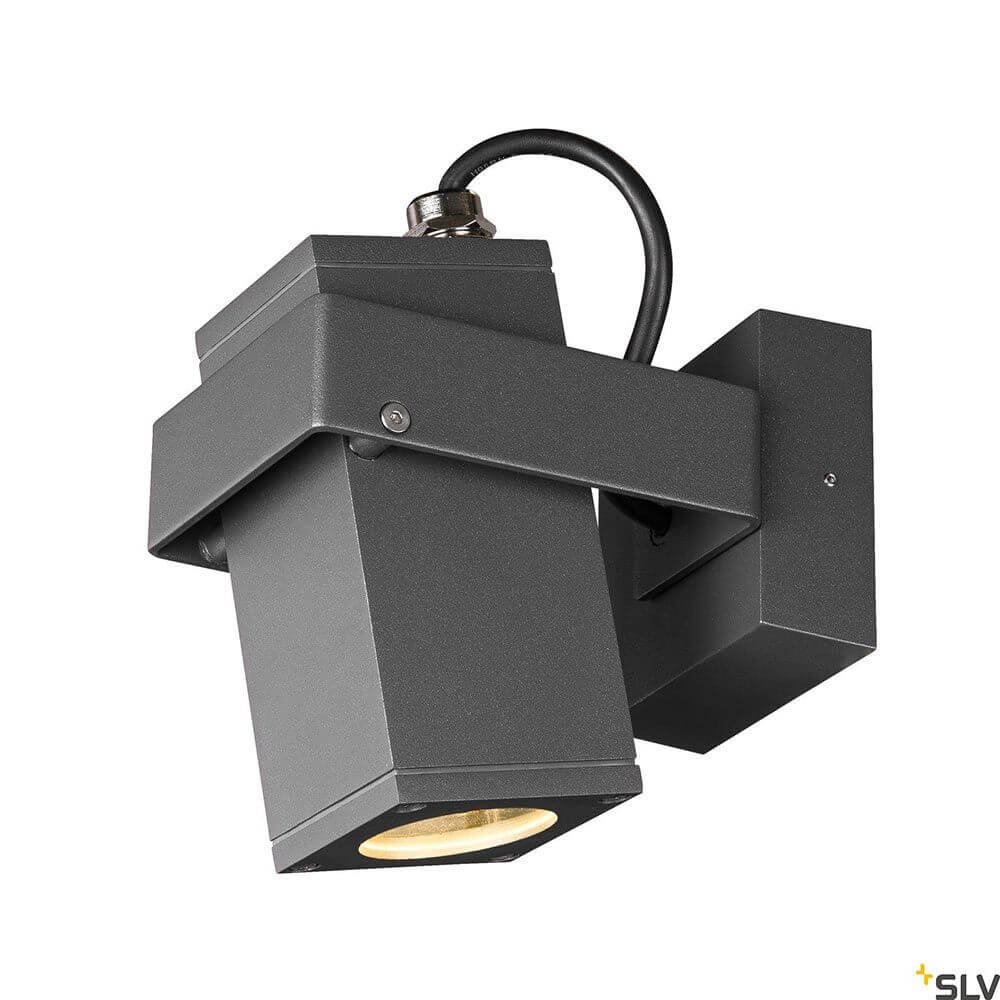 Theo Bracket Outdoor Wand- & Deckenaufbauleuchte Anthrazit mit flexiblem Strahler für Außenbeleuchtung