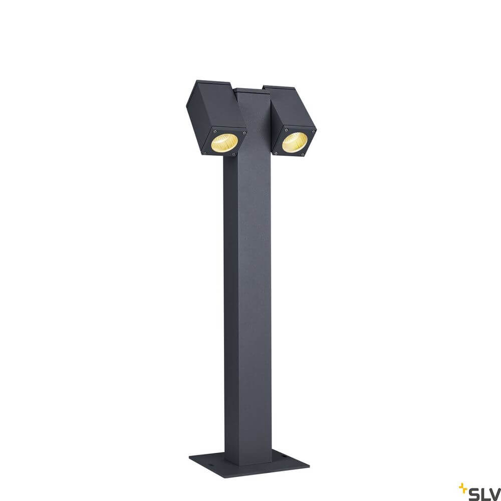 Theo Pathlight Double QPAR51 Anthrazit - moderne Außenleuchte mit zwei Lichtquellen in Anthrazit.