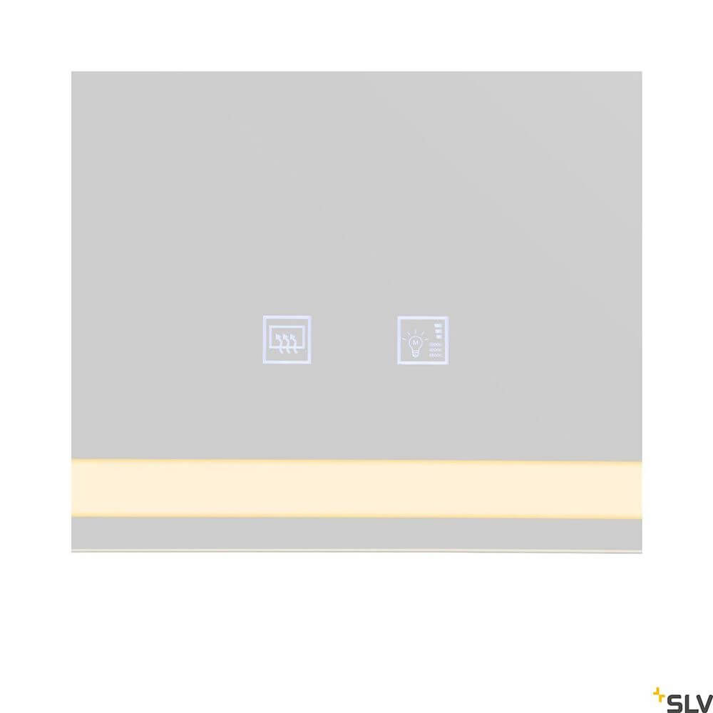 Bedienelemente der Trukko LED Badspiegel Spiegelleuchte mit Antibeschlag-Funktion und dimmbarem Licht.