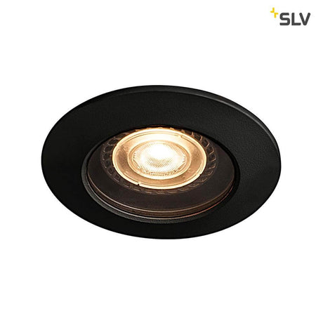 Varu QPAR51 Außen-Einbauleuchte Schwarz IP20/65 für Außenbereich und Feuchträume, schwarze LED Einbaulampe