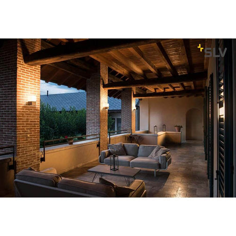 Square Wall E27 Outdoor Wandleuchte Alu-Gebürstet IP44 für stilvolle Außenbeleuchtung an Terrasse und Fassade
