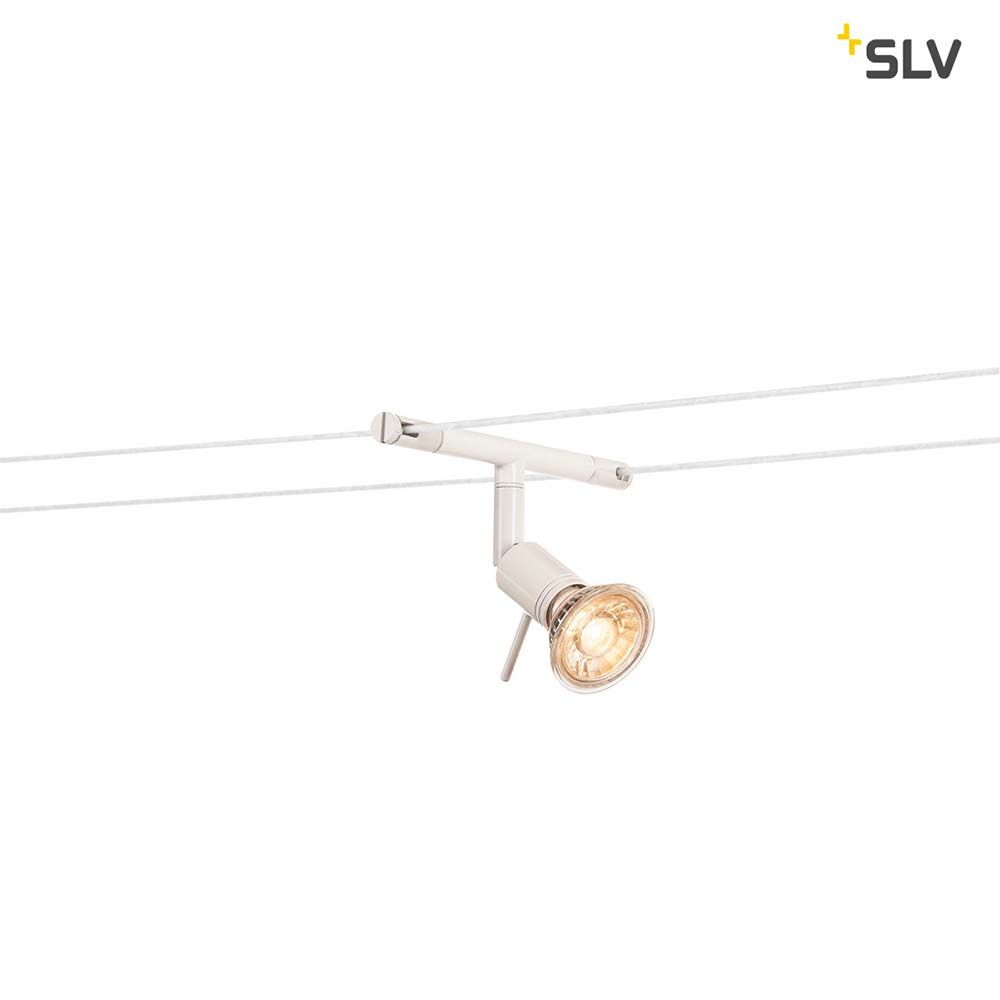 Syros Seilleuchte für Tenseo 12V-Seilsystem QR-C51 Weiß - dreh- und schwenkbarer Strahler für Niedervolt Seil-System.