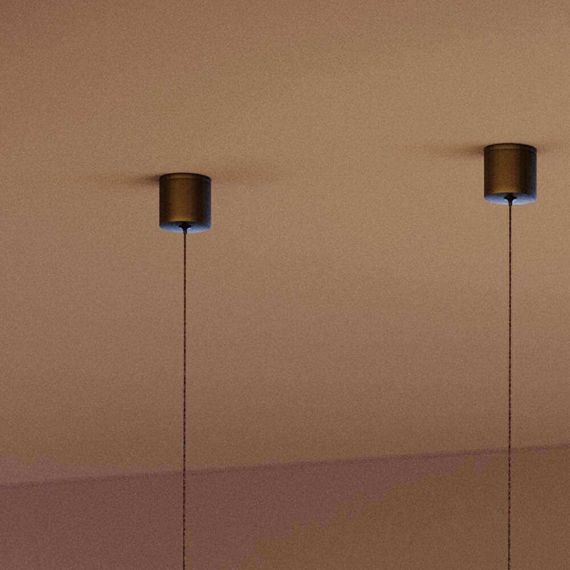 s.luce Santa Air LED-Hängeleuchte Ø 11cm Dimmbar mit elegantem Baldachin und transparentem Kabel