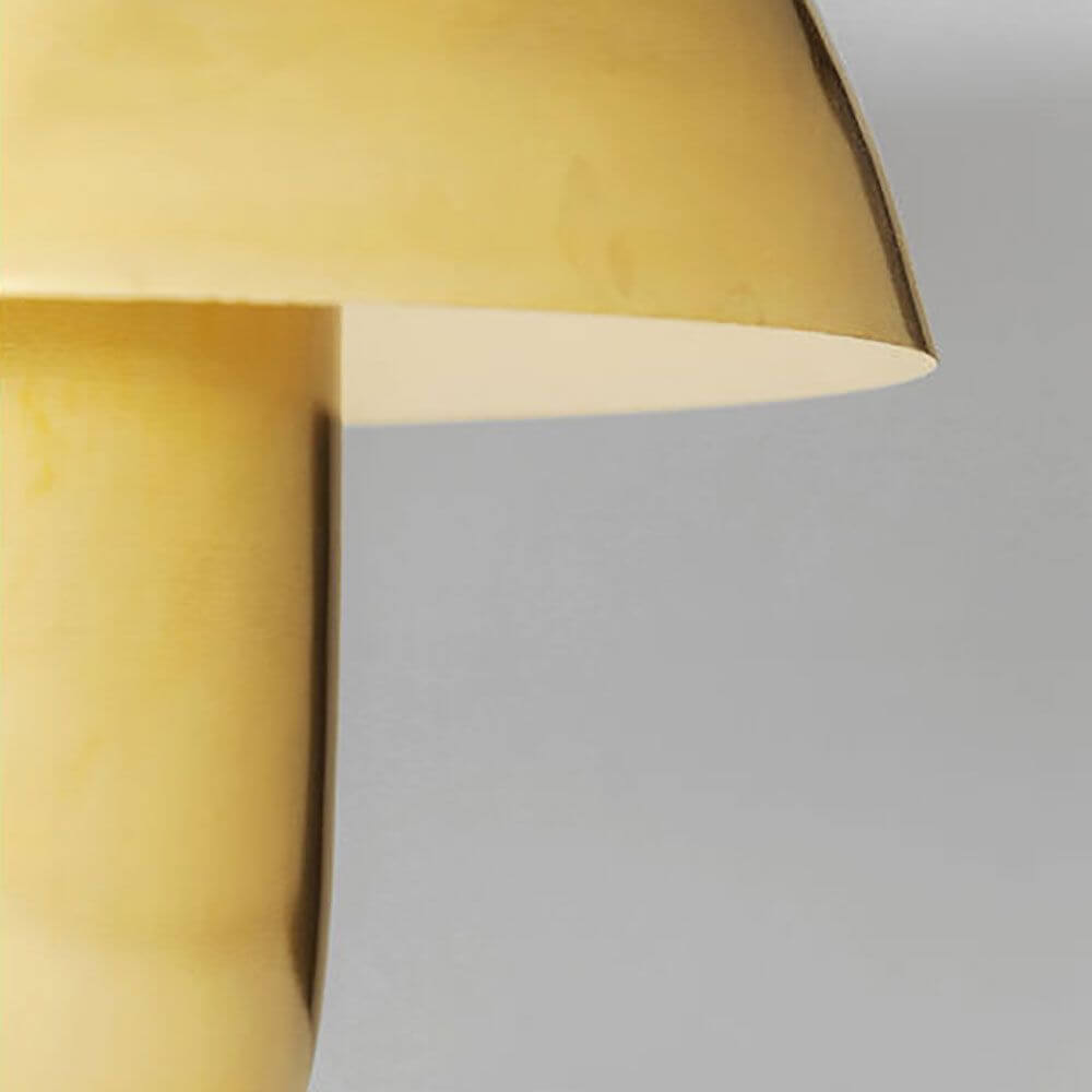 Schicke Tischleuchte Mushroom Messing - goldene Tischleuchte mit Pilzdesign, ideal für stilvolle Akzente.