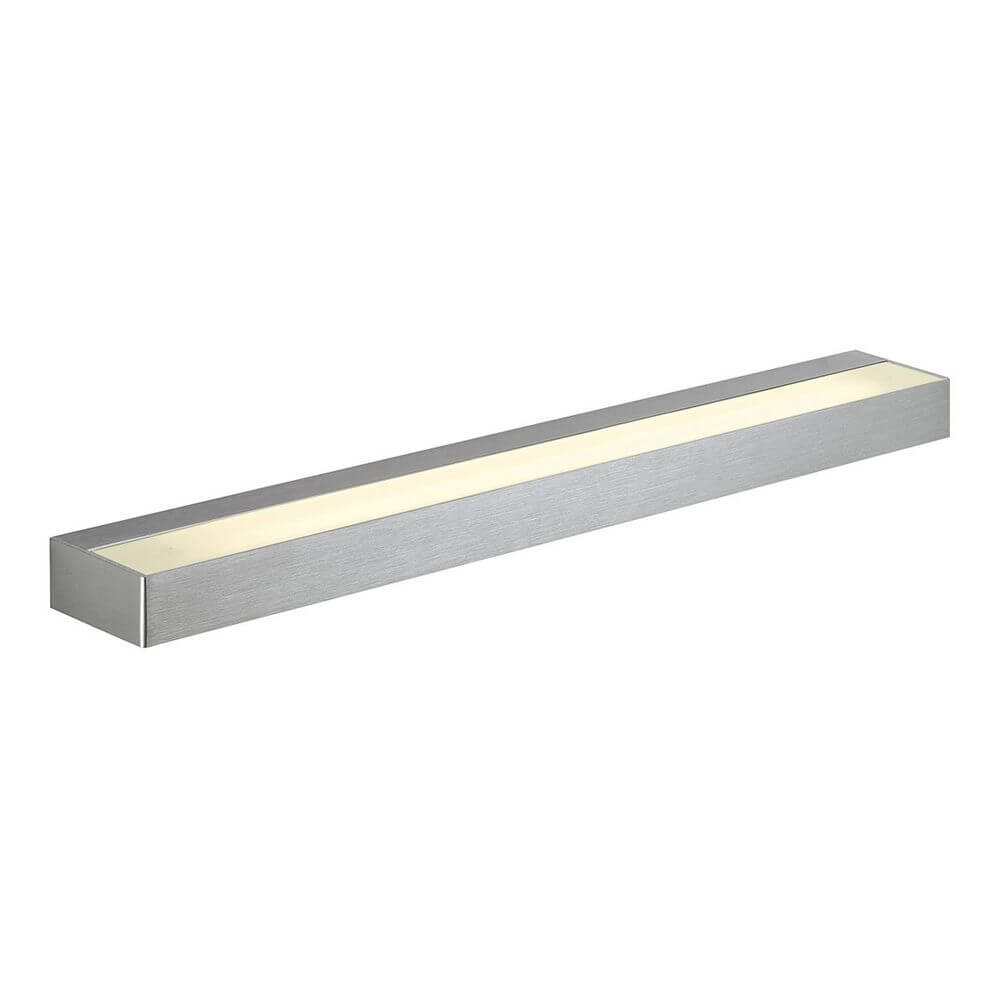 Sedo LED 14 Wandleuchte eckig Alu-Gebürstet Glas satiniert in modernem Design mit satiniertem Glas und gebürsteter Alu-Oberfläche.