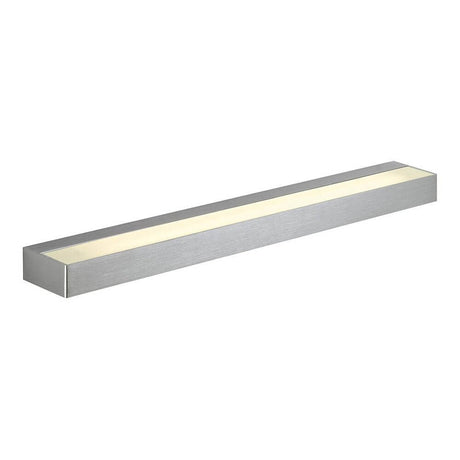 Sedo LED 14 Wandleuchte eckig Alu-Gebürstet Glas satiniert, moderne LED-Wandleuchte aus gebürstetem Aluminium