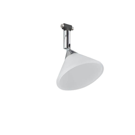 Cable spotlight Colmar chrome GU4 with an elegant white shade and flexible mounting option.