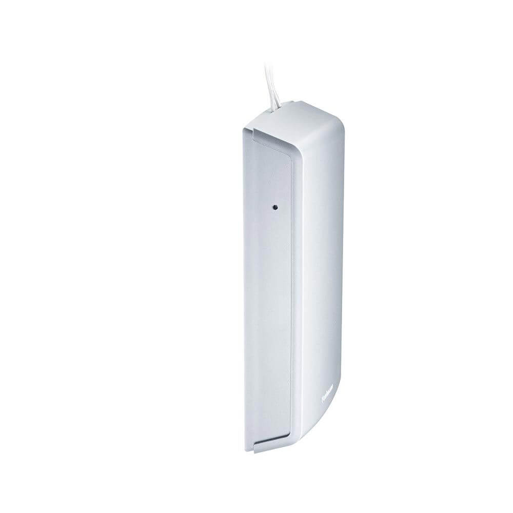 Seilsystem Trafo 230V - 12V max. 60W Chrom-Mat in Weiß, ideal für flexible Montageoptionen an Wand oder Decke.