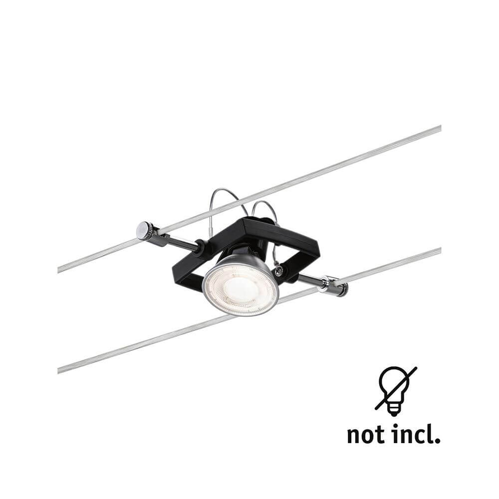 Seilsystem Mac II Einzelspot Strahler Schwarz