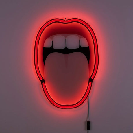 Seletti Blow LED-Wandleuchte Tongue Rot