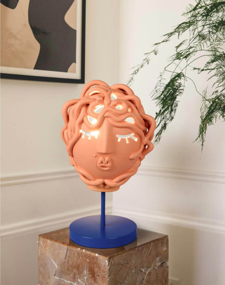 Seletti Magna Graecia Tischleuchte Medusa Maske Terracotta