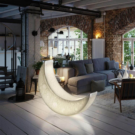 Seletti My Moon moon gulvlampe til indendørs og udendørs brug IP44 i en hyggelig stue.
