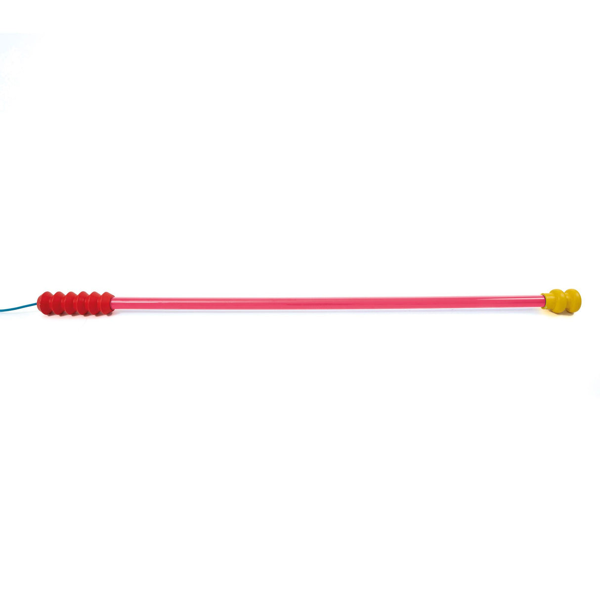 Seletti Superlinea LED-Leuchte 141cm in leuchtendem Pink mit roten Griff- und gelbem Endstück, moderne Stehleuchte im minimalistischen Design
