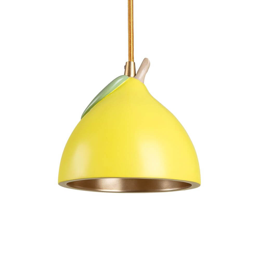 Seletti Vitamin Hängelampe Resin Zitrone – gelbe Resin Hängelampe in Zitronenform, dekorative Deckenleuchte von Marcantonio, 14 cm Ø, humorvolles Design