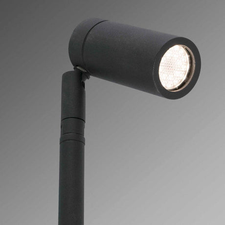 Seth LED projecteur sur piquet noir 40° IP44 au design élégant pour l’éclairage de jardin.