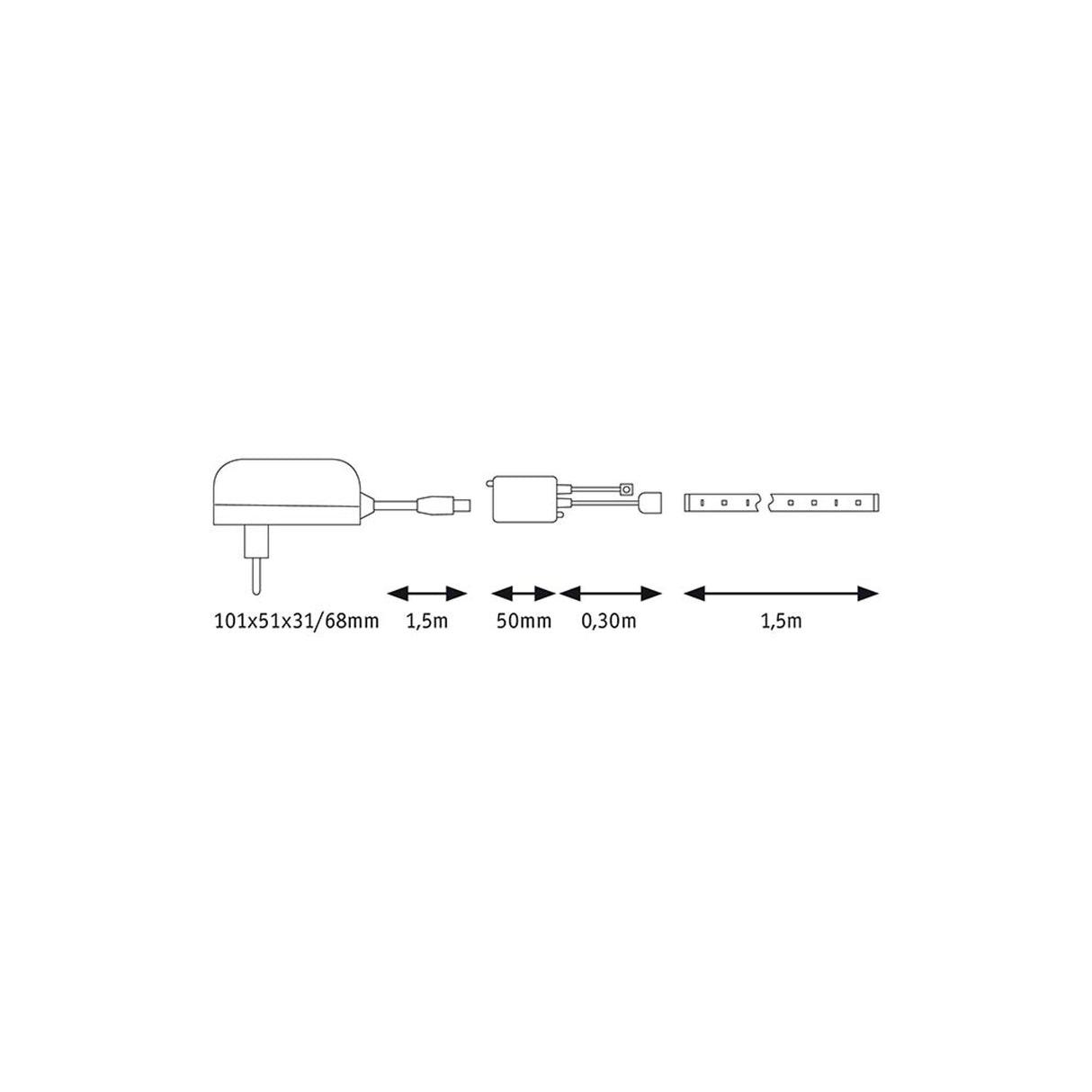 SimpLED Strip Komplett-Set 1,5m 12W RGB Dimmbar