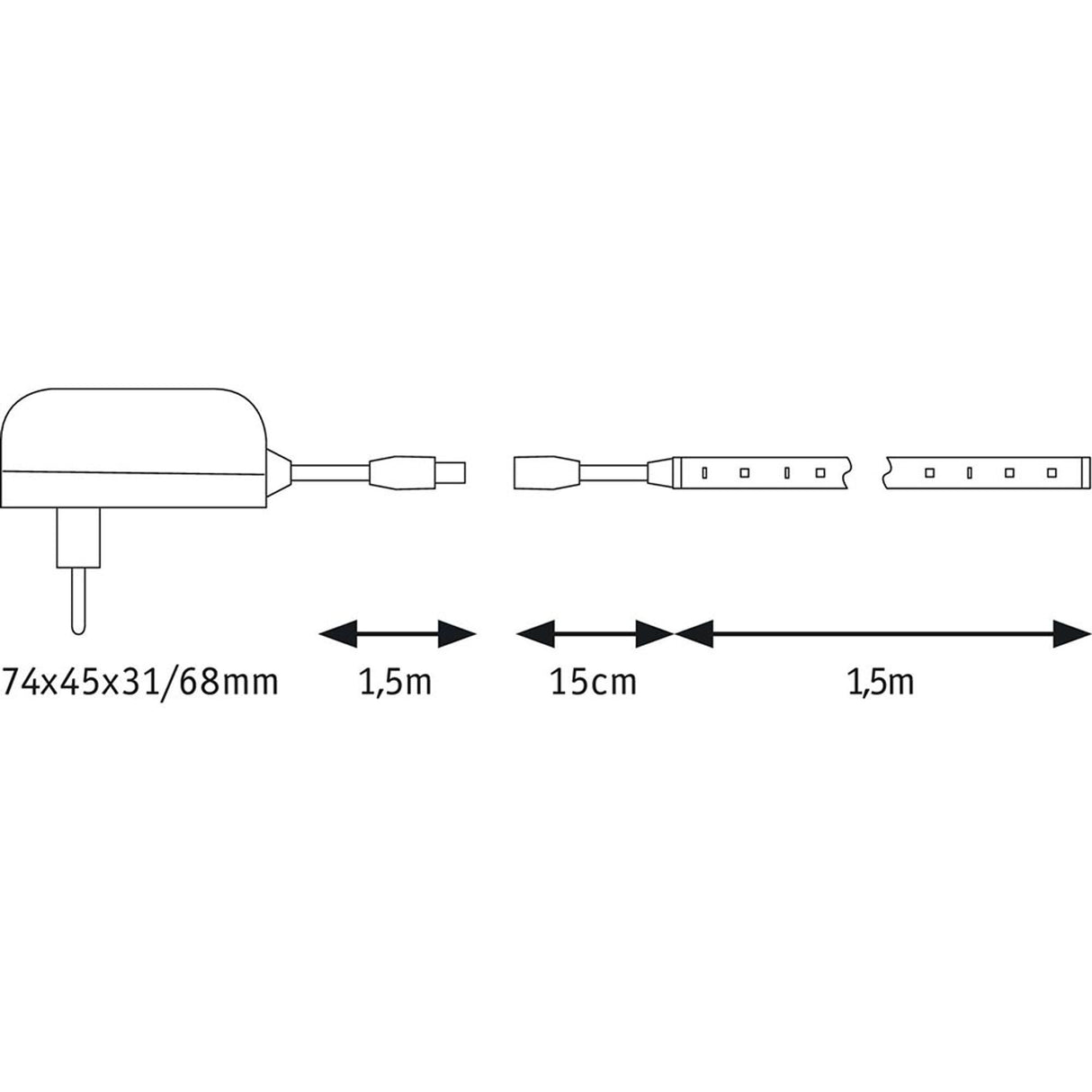 SimpLED Strip Warmweiß Basis-Set 1,5m