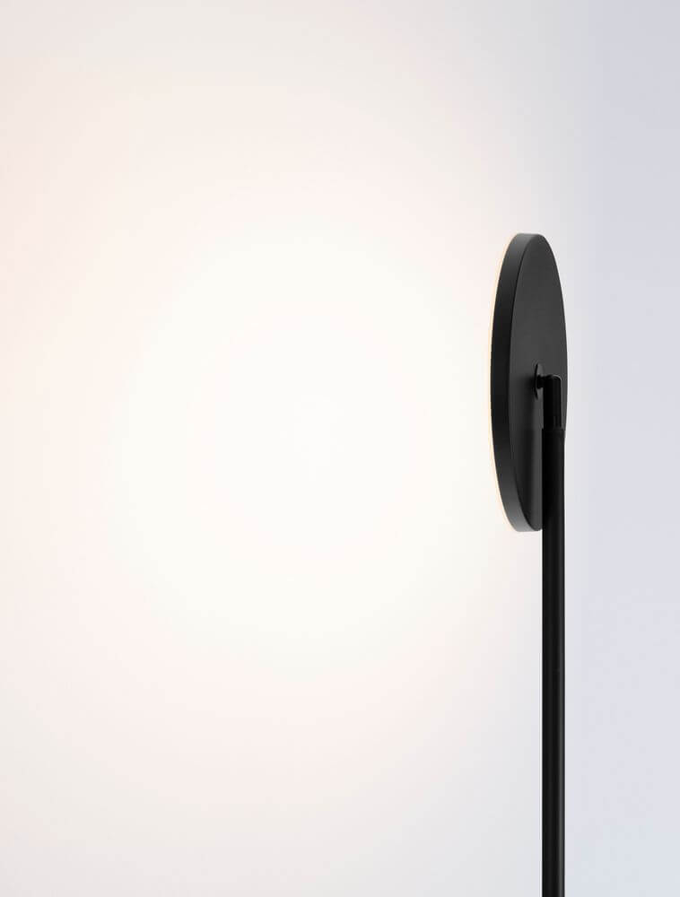 Sinkro LED Stehlampe Ø 25,2cm 3000K mit Drehschalter schlanke weiße Stehlampe aus Aluminium, warmes Licht, minimalistisches Design