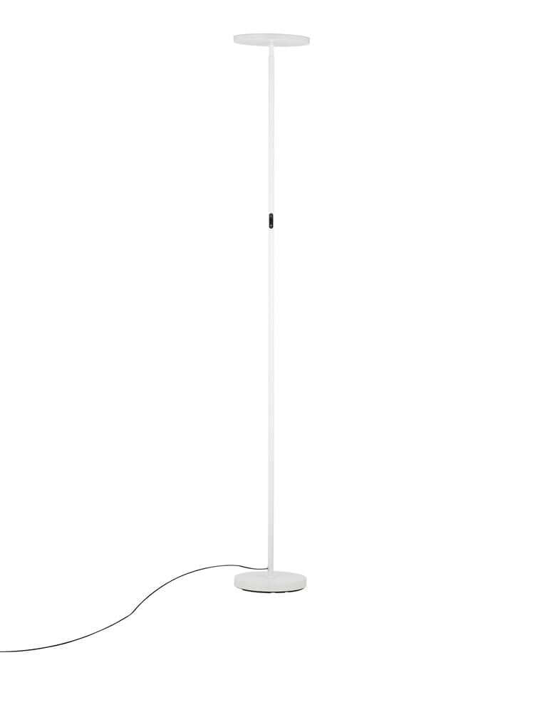 Sinkro LED Stehlampe Ø 25,2cm 3000K mit Drehschalter weiße Standlampe aus Aluminium, schlankes modernes Design für Wohn- und Schlafzimmer