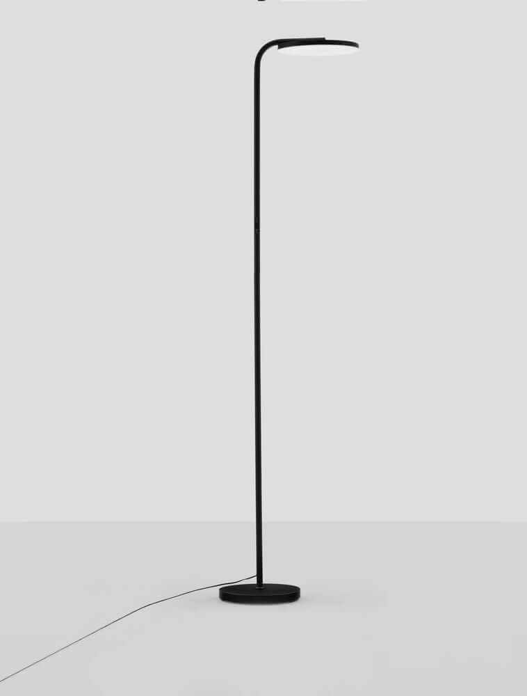 Sinkro LED Stehlampe Ø 25,2cm 3000K mit Fußschalter in eleganter schwarzer Ausführung