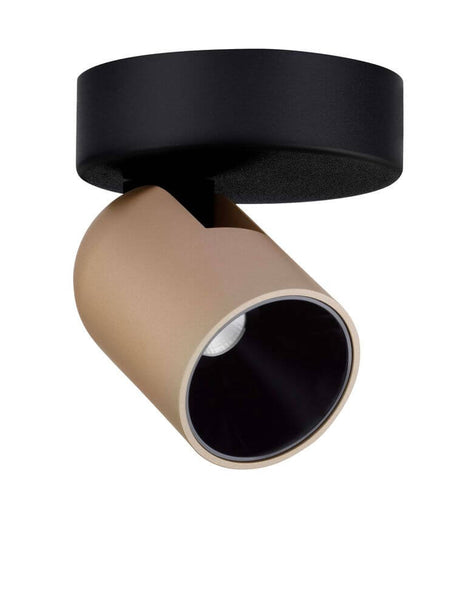 Sirmos LED plafonnier 3000K noir, marron - lampe de plafond moderne avec design d’éclairage orientable.