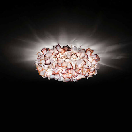 Slamp Clizia Wand- & Deckenleuchte Mini mit komplexen Kunststoffschirmen und diffusem Licht.