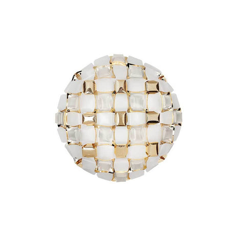 Slamp Decken- & Wandlampe Mida in elegantem Design mit goldenen und weißen Elementen.