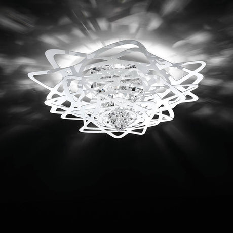 Slamp lampada da soffitto Aurora Mini Bianco - elegante lampada da soffitto con nucleo cristallino in bianco.