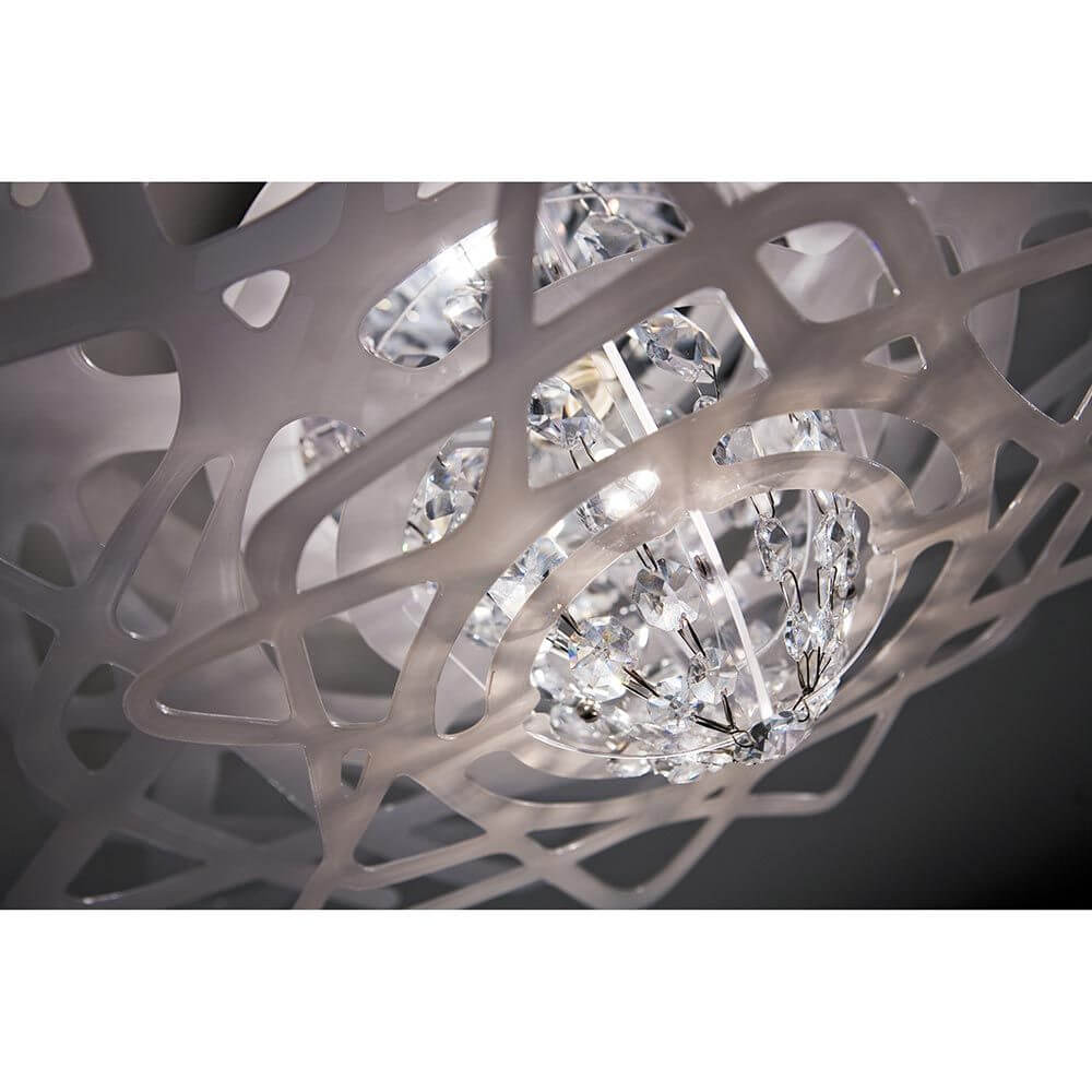 Slamp Deckenleuchte Aurora Large Schwarz mit kristallinem Kern und elegantem Design.
