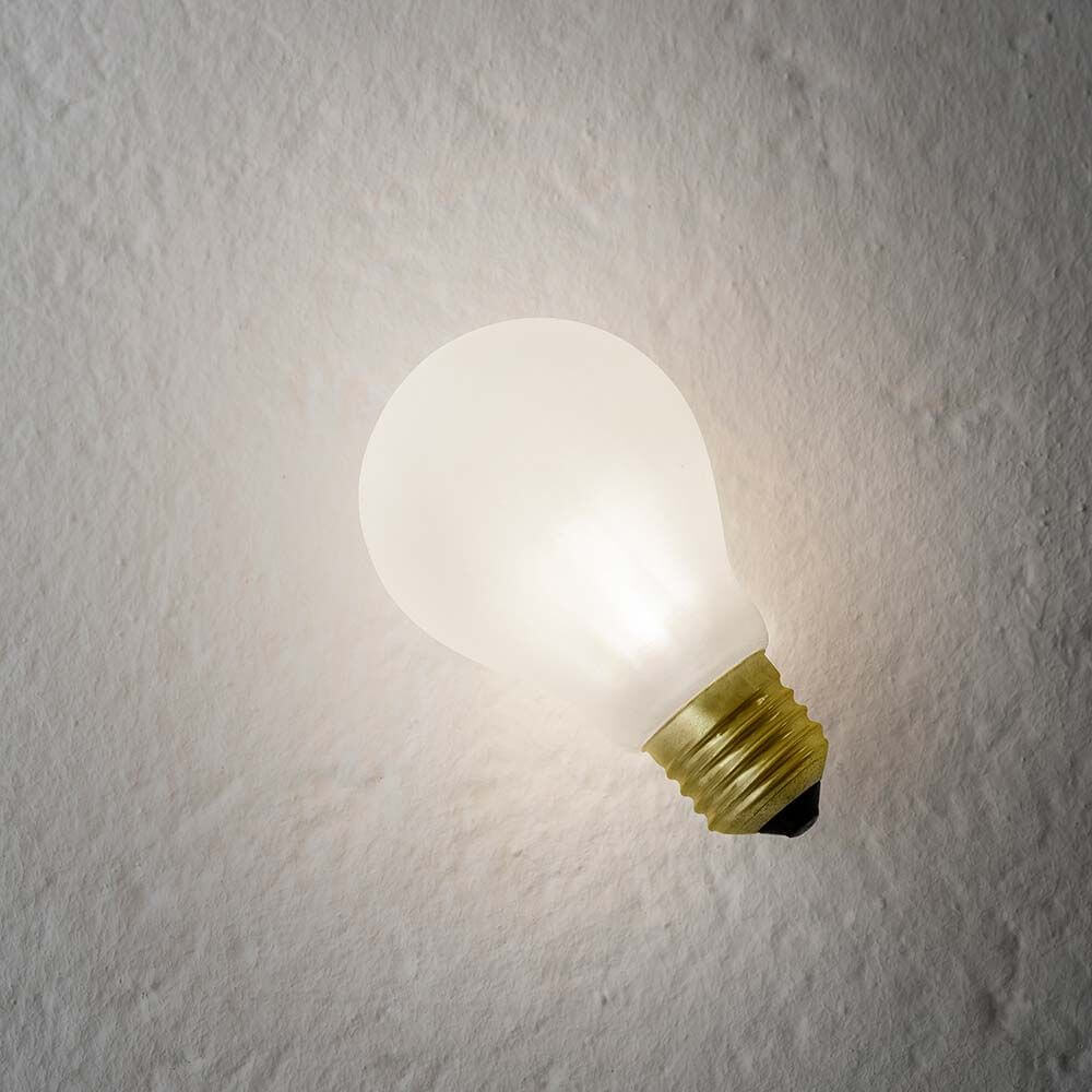 Slamp Einbau-Wandlampe Glühbirne Idea Applique Weiß an Wand mit sanfter Beleuchtung